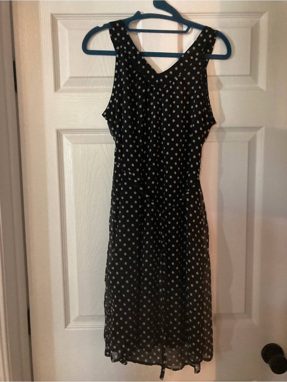 Motherhood Black and White Polka Dot Midi Dress